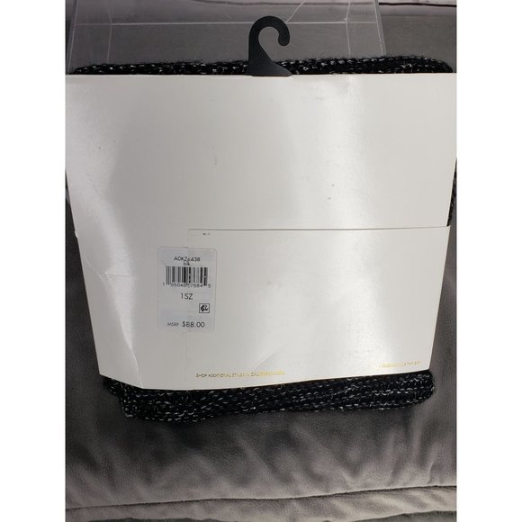 Calvin Klein Women's‎ Black Gray Knit Scarf Hat Gloves Mittens New 3 Piece Set - Picture 3 of 8